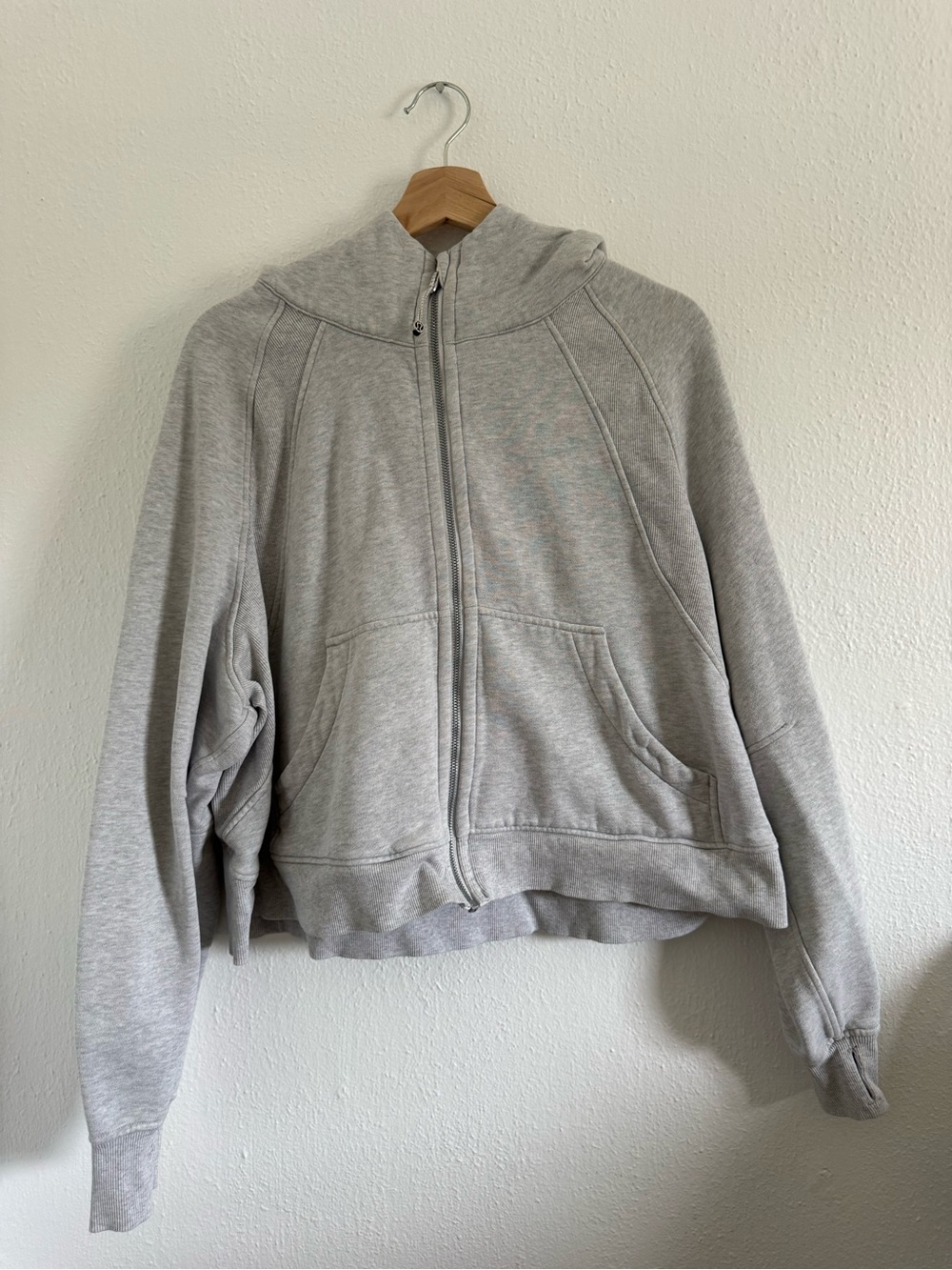 Lululemon scuba Light Gray Zip-Up Hoodie